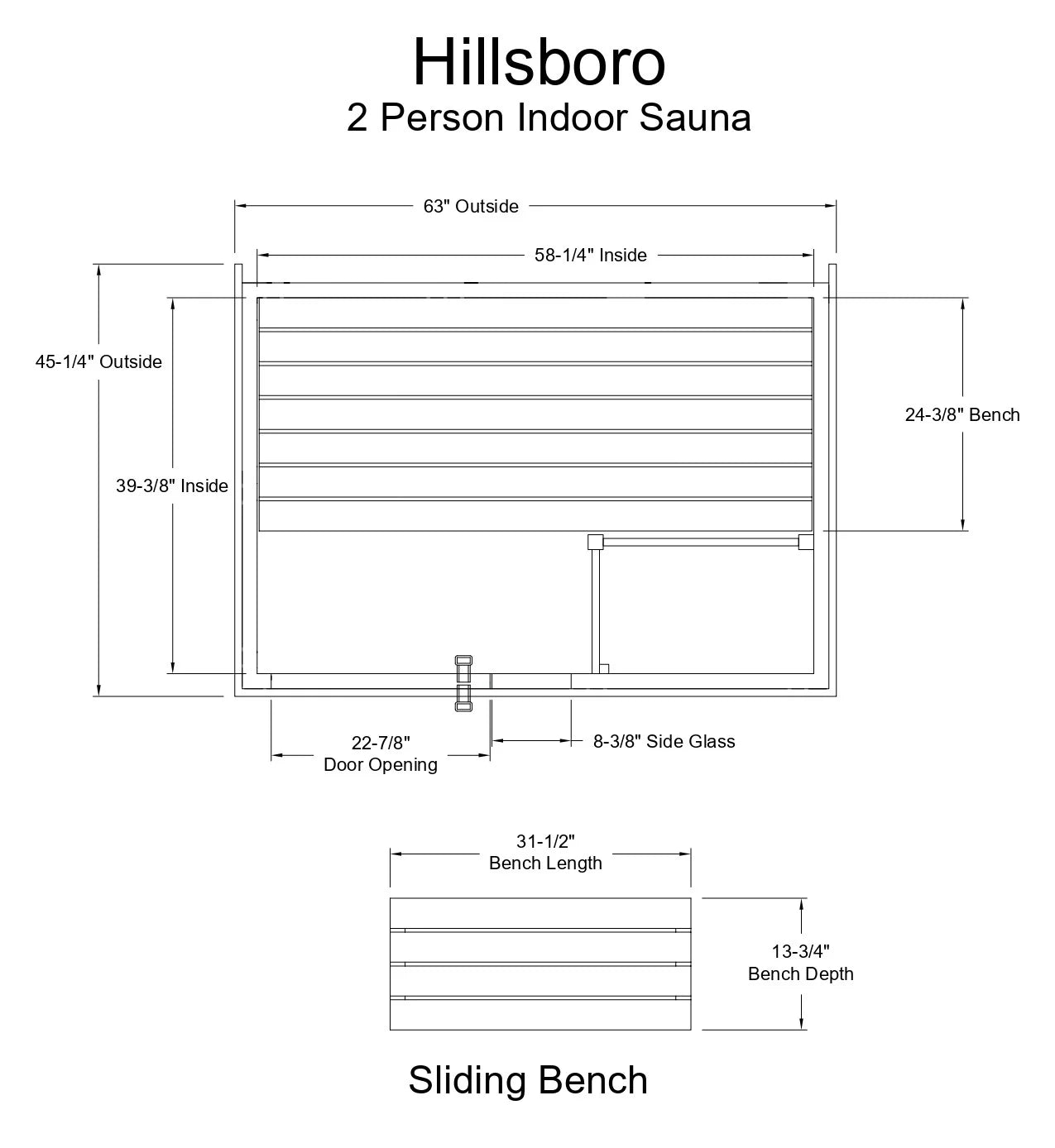 Hillsboro 2 Person Indoor Sauna