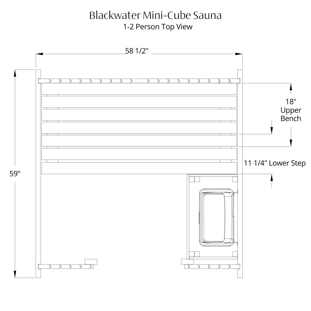 Blackwater 1-2 Person Mini-Cube Sauna Outdoor