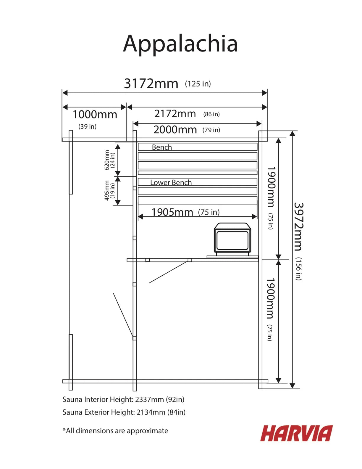 Appalachia 6 Person Cabin Sauna Outdoor