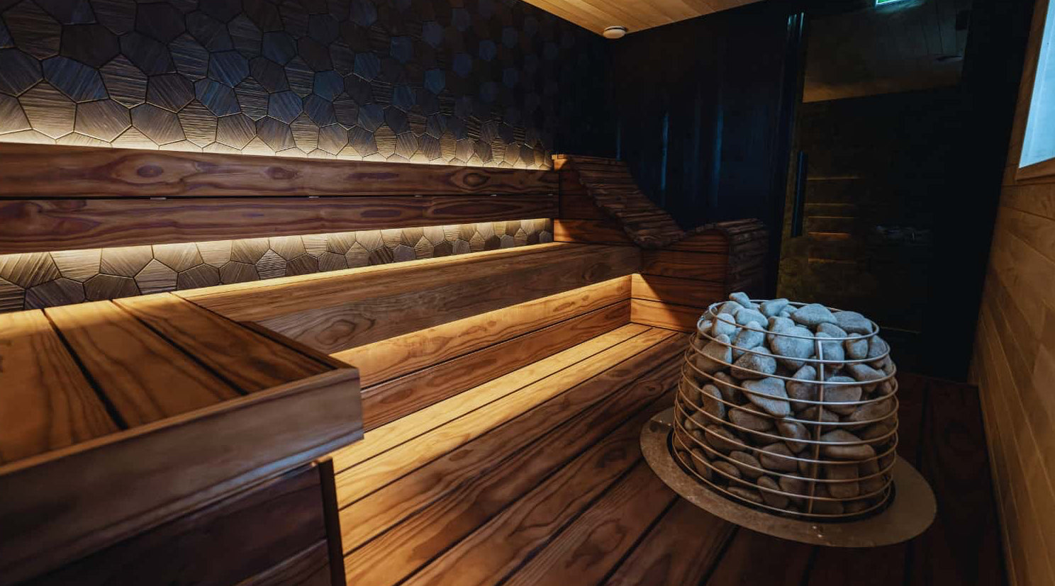 Wooden Sauna Banner Healthy