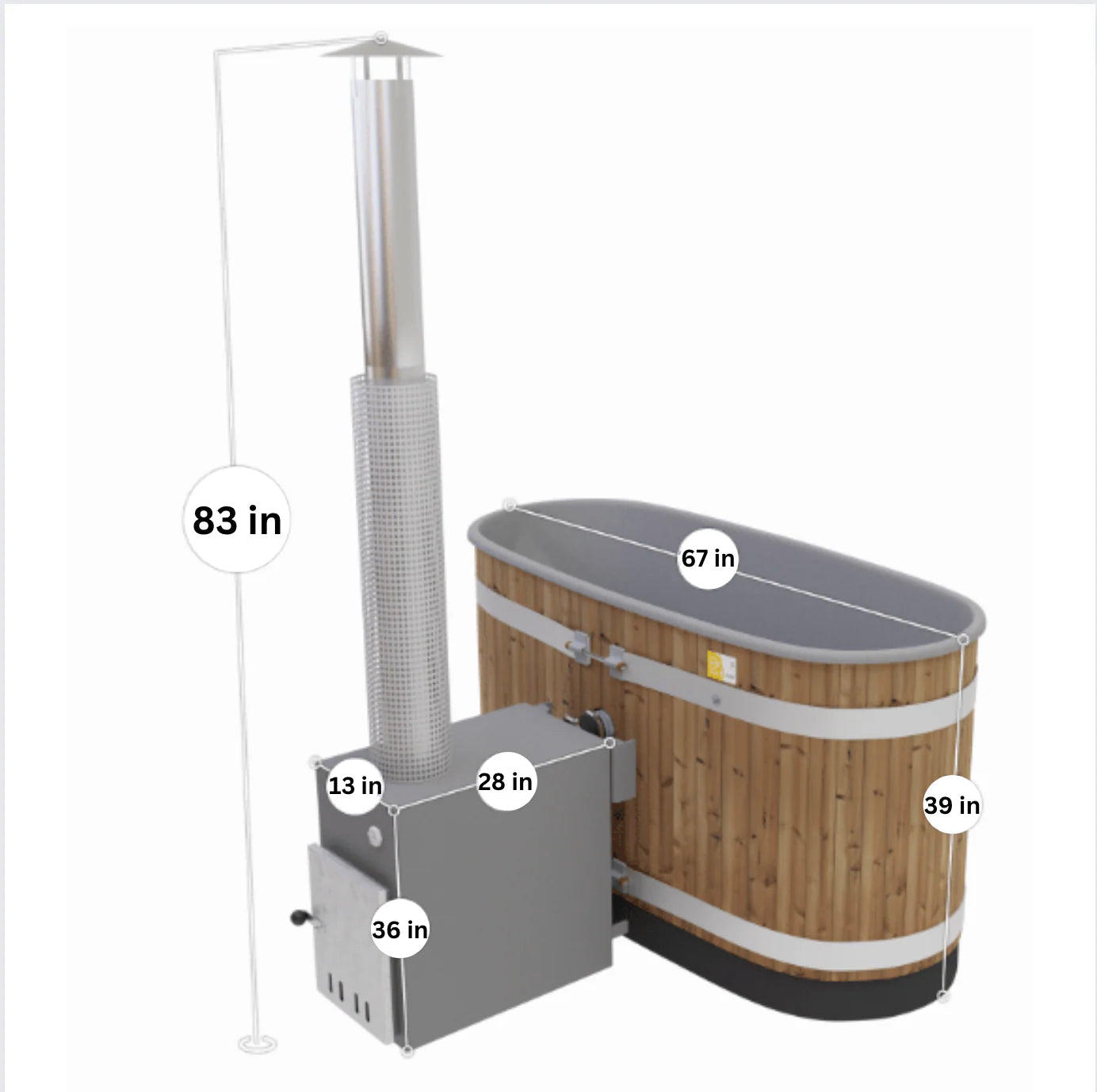 Sindri Soak Wood Fired Hot Tub