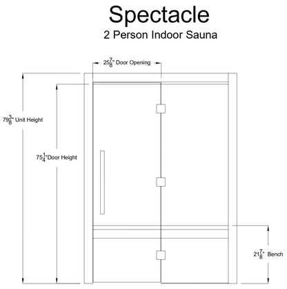 Spectacle 2 Person Indoor Sauna
