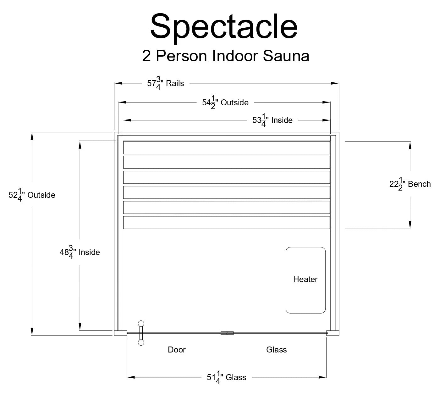 Spectacle 2 Person Indoor Sauna