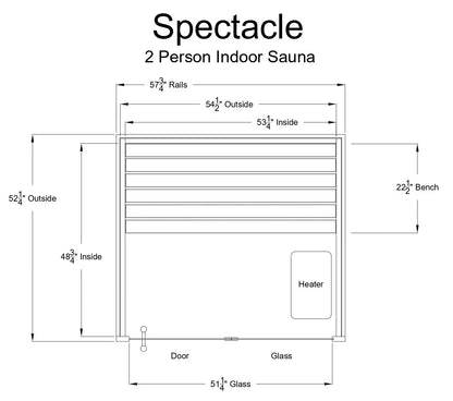 Spectacle 2 Person Indoor Sauna